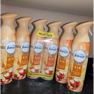 6count New  DISCONTINUED Febreze Fall Breeze Amber Patchouli Air Freshener Spray